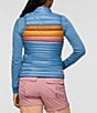 Cotopaxi Fuego Striped Print Down Stand Collar Sleeveless Zip Front Vest, Color:Fjord Stripe - Image 2
