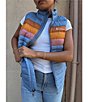 Cotopaxi Fuego Striped Print Down Stand Collar Sleeveless Zip Front Vest, Color:Fjord Stripe - Image 11