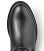 Color:Black - Image 4 - Swinton Waterproof Leather Platform Lug Sole Chelsea Booties