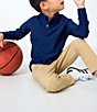 Courtside Kids Big Boys Long Sleeve Quarter Zip Pullover - Image 3