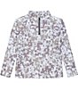 Courtside Kids Boys Long Sleeve Camo Retro Quarter Zip Pullover - Image 1