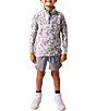 Courtside Kids Boys Long Sleeve Camo Retro Quarter Zip Pullover - Image 3