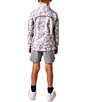 Courtside Kids Boys Long Sleeve Camo Retro Quarter Zip Pullover - Image 4