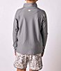Courtside Kids Boys Long Sleeve Grey Quarter Zip Pullover - Image 3
