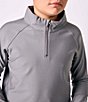 Courtside Kids Boys Long Sleeve Grey Quarter Zip Pullover - Image 4