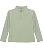 Courtside Kids Boys Long Sleeve Retro Quarter Zip Pullover - Image 1