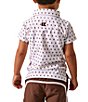 Courtside Kids Boys Short Sleeve Football Print Polo - Image 3