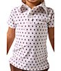 Courtside Kids Boys Short Sleeve Football Print Polo - Image 4