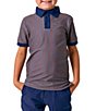 Courtside Kids Boys Short Sleeve Gingham Polo - Image 2