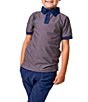 Courtside Kids Boys Short Sleeve Gingham Polo - Image 4