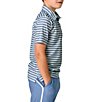 Courtside Kids Boys Short Sleeve QB Striped Polo - Image 4