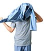 Courtside Kids Boys Short Sleeve QB Striped Polo - Image 5