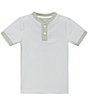 Courtside Kids Boys Short Sleeve Thin Stripe Blade Collar Shirt - Image 1