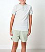 Courtside Kids Boys Short Sleeve Thin Stripe Blade Collar Shirt - Image 2