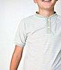 Courtside Kids Boys Short Sleeve Thin Stripe Blade Collar Shirt - Image 4