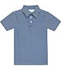 Courtside Kids Boys Short Sleeve Thin Stripe Polo - Image 1