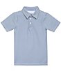 Courtside Kids Boys Short Sleeve Thin Stripe Polo - Image 1