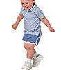 Courtside Kids Boys Short Sleeve Thin Stripe Polo - Image 4