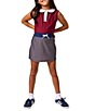 Courtside Kids Girls Gingham Tennis Skort - Image 3