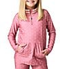Courtside Kids Girls Long Sleeve Polka Dot Retro Half Zip Pullover - Image 2