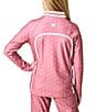 Courtside Kids Girls Long Sleeve Polka Dot Retro Half Zip Pullover - Image 3
