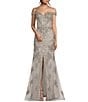 Color:Silver - Image 1 - Off-The-Shoulder Beaded Embroidery Mermaid Gown