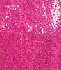 Coya Collection Sequin Beaded Applique V-Neck Spaghetti Strap Fitted Corset Bodice Open Back Side Slit Gown, Color:Neon Pink - Image 7