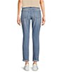 Color:Daily Double - Image 2 - High Rise Destructed Rolled Cuff Mom Jeans
