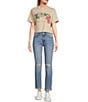 Color:Daily Double - Image 3 - High Rise Destructed Rolled Cuff Mom Jeans