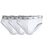 CR7 Basic Cotton Blend Briefs 3-Pack, Color:White - Image 1