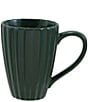 Creative Co Op 14-oz. Stoneware Ribbed Mug with Reactive Glaze, Set of 4, Color:Green - Image 1