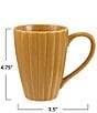 Creative Co Op 14-oz. Stoneware Ribbed Mug with Reactive Glaze, Set of 4, Color:Mustard - Image 2