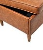 Creative Co Op Atley Upholstered Storage Ottoman, Color:Brown - Image 3