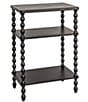 Creative Co Op 3-Tier Wooden Bobbin Spindle Leg Rectangular Accent Table - Image 2