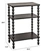 Creative Co Op 3-Tier Wooden Bobbin Spindle Leg Rectangular Accent Table - Image 3