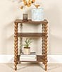 Creative Co Op 3-Tier Wooden Bobbin Spindle Leg Rectangular Accent Table - Image 6