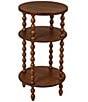 Creative Co Op Bobbin Leg Round Wood Accent Table - Image 1