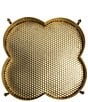 Creative Co Op Clover Shaped 2-Tier Hammered Metal Bar Cart with Wheels - Image 3