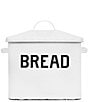 Creative Co Op Farmhouse Enameled Metal Bread Box with Bread Message