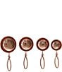 Creative Co Op Hammered Stainless Steel Scoops, Set of 4, Color:Copper - Image 1