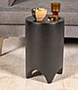 Creative Co Op Hand-Carved Wood Side Accent Table - Image 1