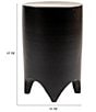 Creative Co Op Hand-Carved Wood Side Accent Table - Image 3