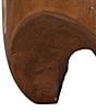 Creative Co Op Hand-Carved Wood Vertical Stripes Side Accent Table - Image 5