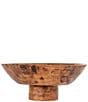Creative Co Op Mango Wood Footed Bowl, Color:Brown - Image 1