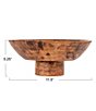 Creative Co Op Mango Wood Footed Bowl, Color:Brown - Image 3