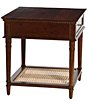 Creative Co Op Maxwelton Solid Wood End Table with Drawer and Woven Cane Storage Shelf - Image 2