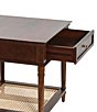 Creative Co Op Maxwelton Solid Wood End Table with Drawer and Woven Cane Storage Shelf - Image 5