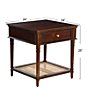 Creative Co Op Maxwelton Solid Wood End Table with Drawer and Woven Cane Storage Shelf - Image 6