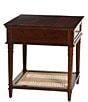 Creative Co Op Maxwelton Solid Wood End Table with Drawer and Woven Cane Storage Shelf - Image 4