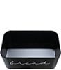 Creative Co Op Metal Bread Bin with Bamboo Lid, Color:Black - Image 2